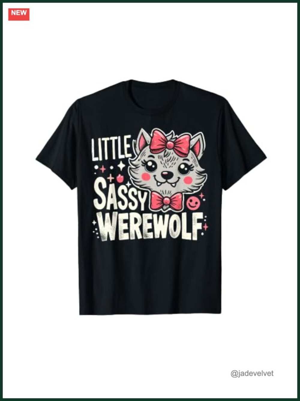 Werewolf Halloween Costume T-Shirt Girls Crew Neck Pull On